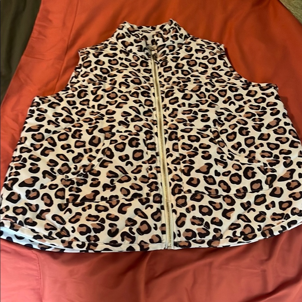 Mud Pie Leopard Print Vest